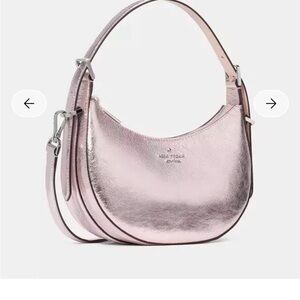 Kate Spade Metallic Silver Pink Shoulder Bag